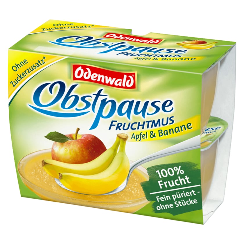 Odenwald Obstpause Fruchtmus Apfel & Banane 4x100g